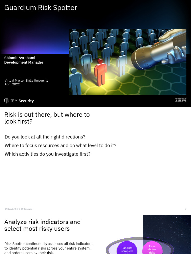 Guardium Risk Spotter Overview | PDF | Risk | Analytics