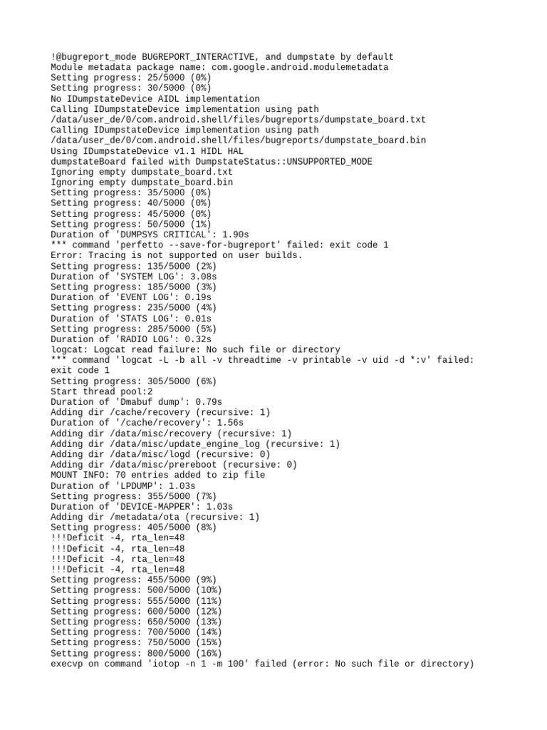Android Bug Report Analysis Logs | PDF | Computer Data | Computing