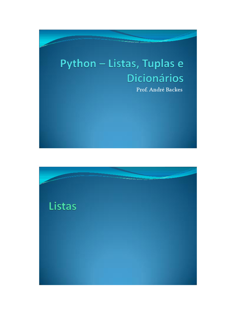 Introdução às Listas em Python | PDF | Classe (programação de ...