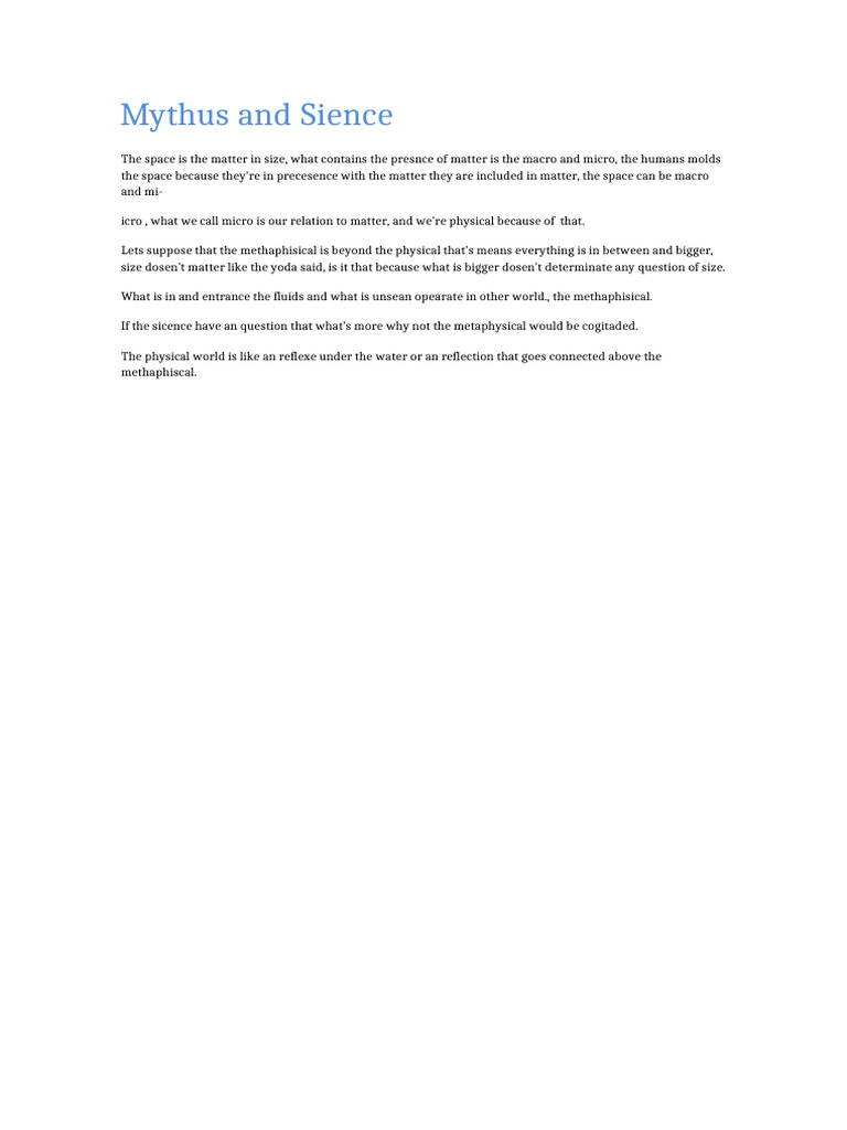 Mythus and Sience | PDF