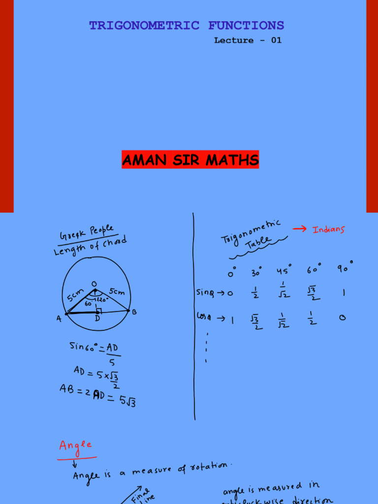 Trigonometric Functions 01 | PDF