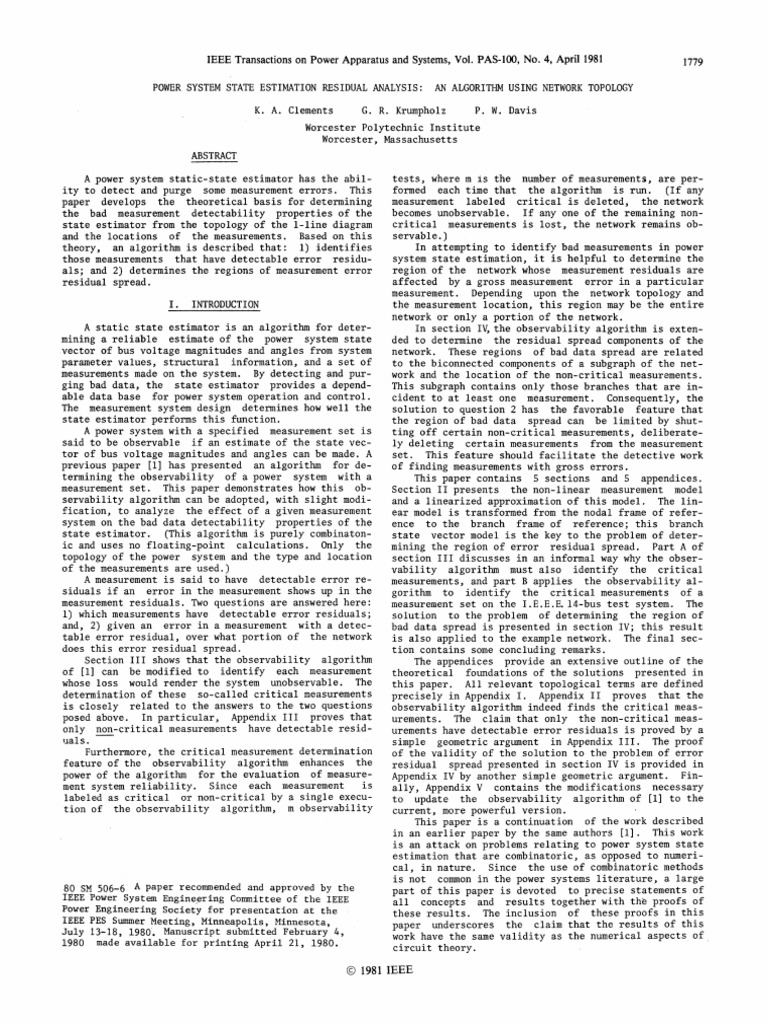 Clements 1981 | PDF | Vector Space | Matrix (Mathematics)