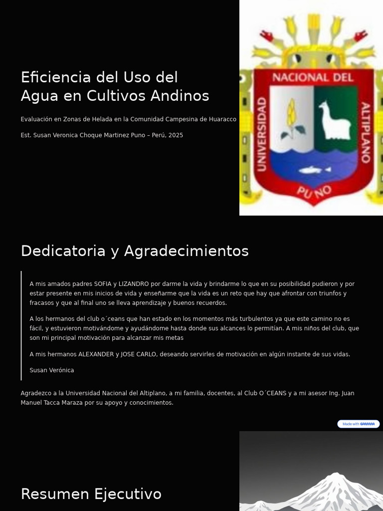 Eficiencia Del Uso Del Agua en Cultivos Andinos | PDF | Riego | Agua