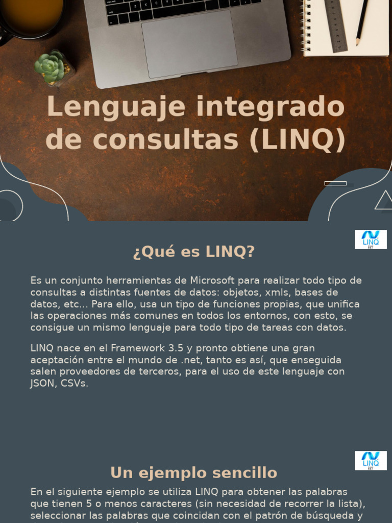 Introducción a LINQ y DbSet en .NET | PDF | Consulta integrada de ...
