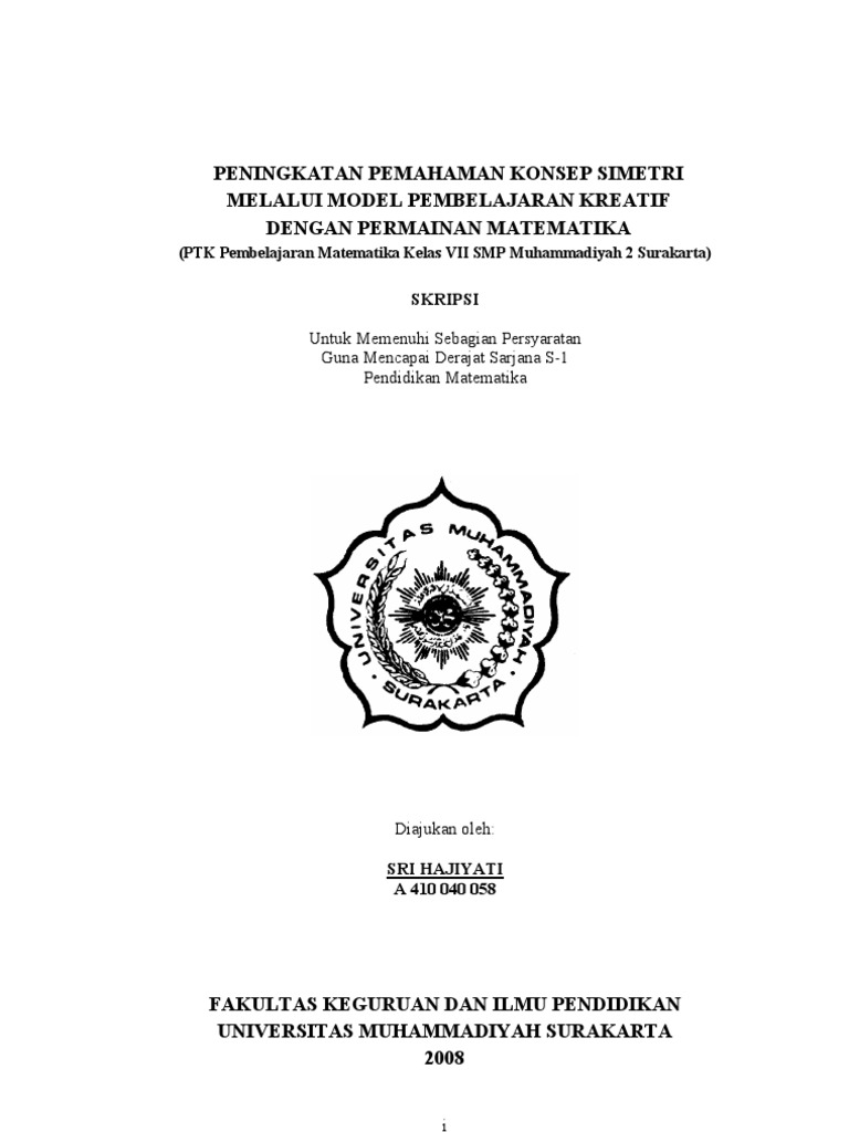 Judul Skripsi Matematika Ptk Pejuang Skripsi