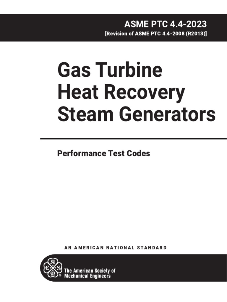 ASME PTC 4.4-2023 Standard | PDF | Boiler | Combustion