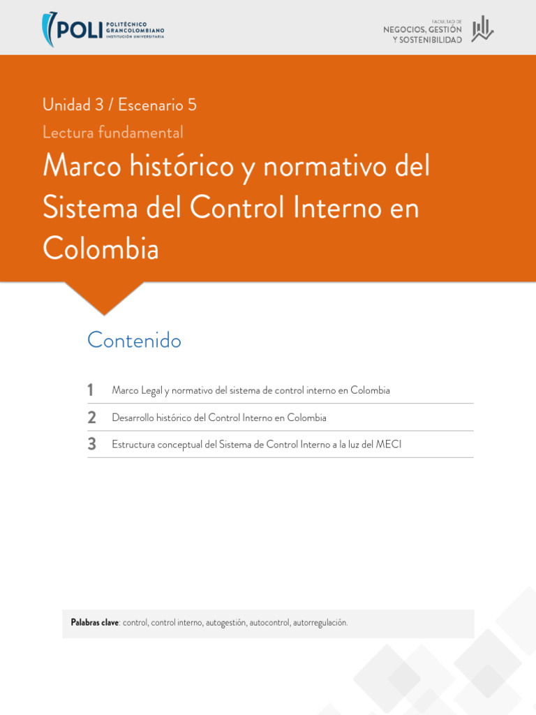 Control Interno en Colombia: Marco Legal y Evolución | PDF | Sistema de ...