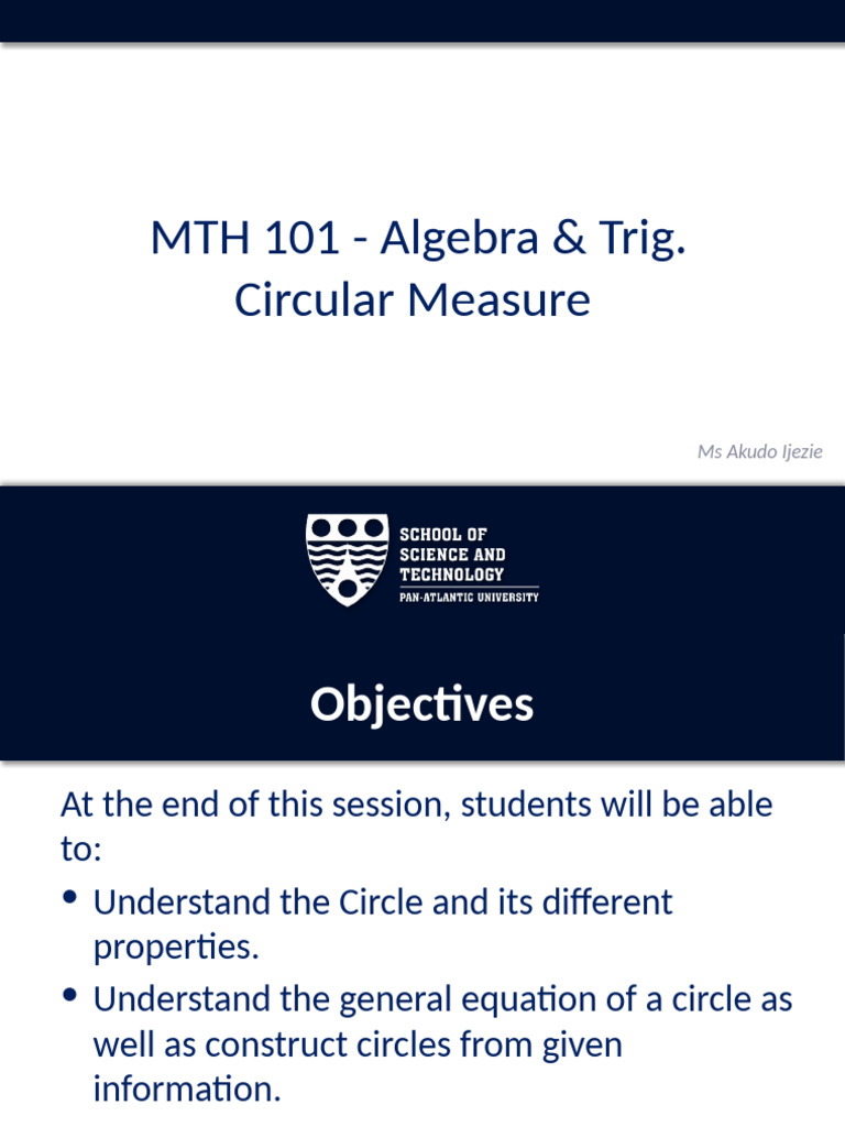 Week 11 - Circular Measure | PDF | Circle | Angle