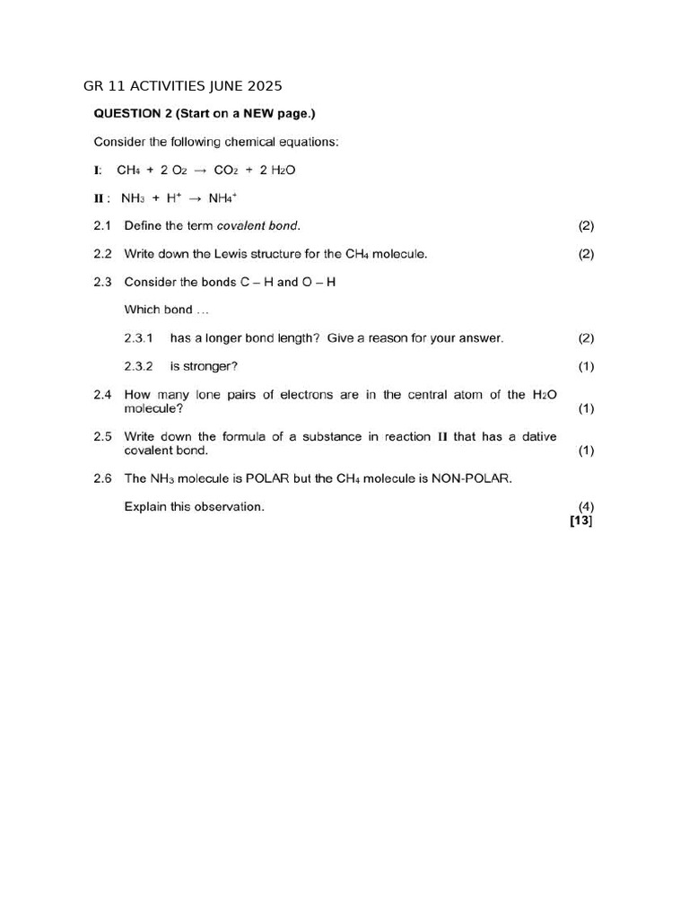 GR 11 Activities June 2025 p2 | PDF
