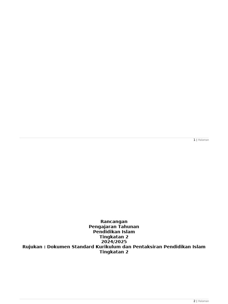 RPT - 2024 - Pendidikan - Islam F2 | PDF