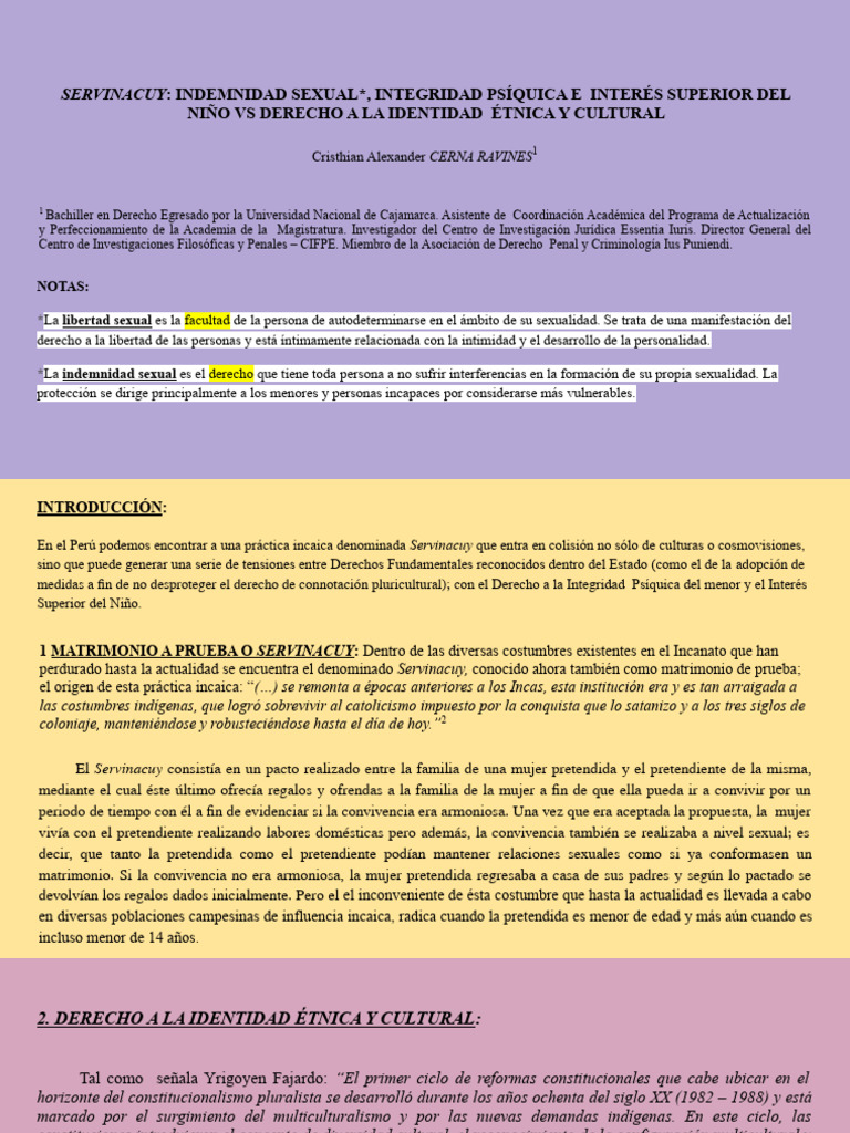 Niño Vs Derecho A La Identidad Étnica Y Cultural | PDF | Justicia ...