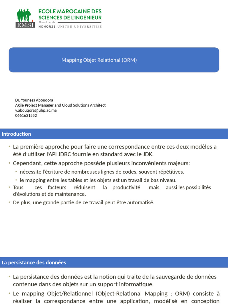 Introduction au Mapping ORM en Java | PDF | Java (Langage de ...