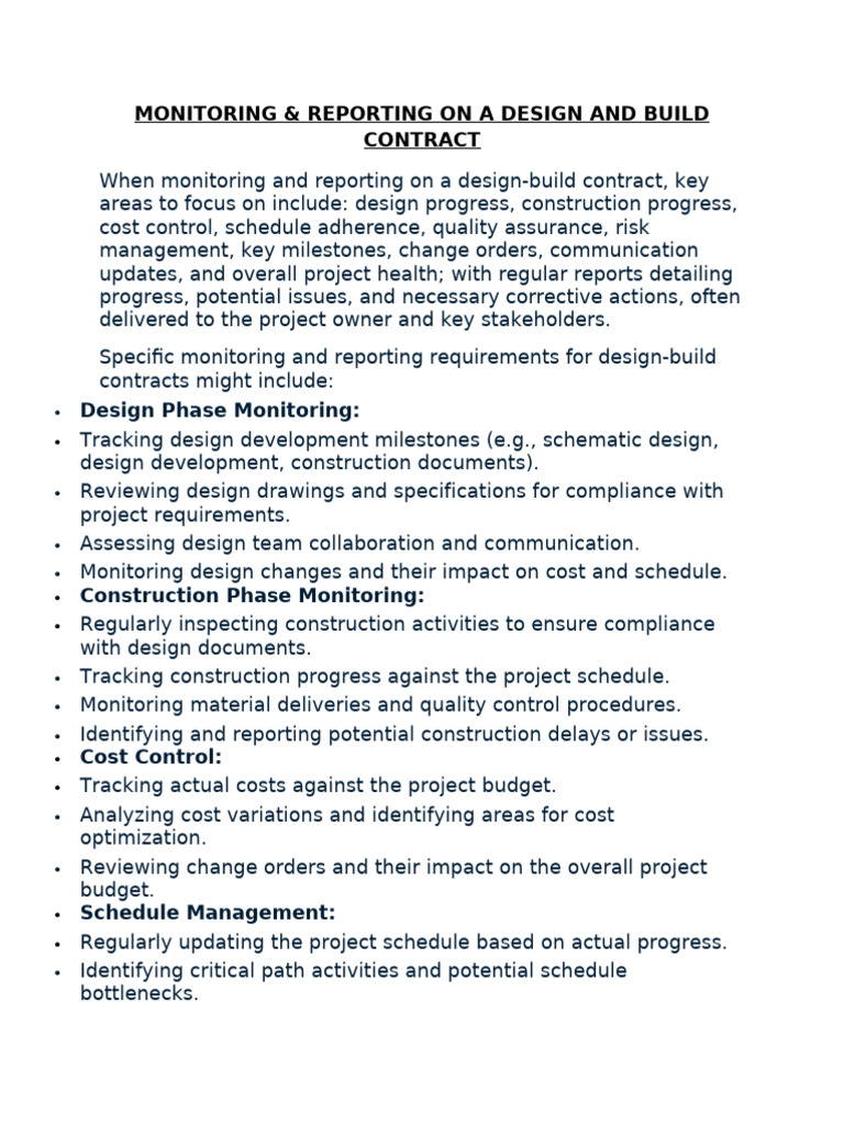 Design-Build Compliance Monitoring Guide | PDF | Business
