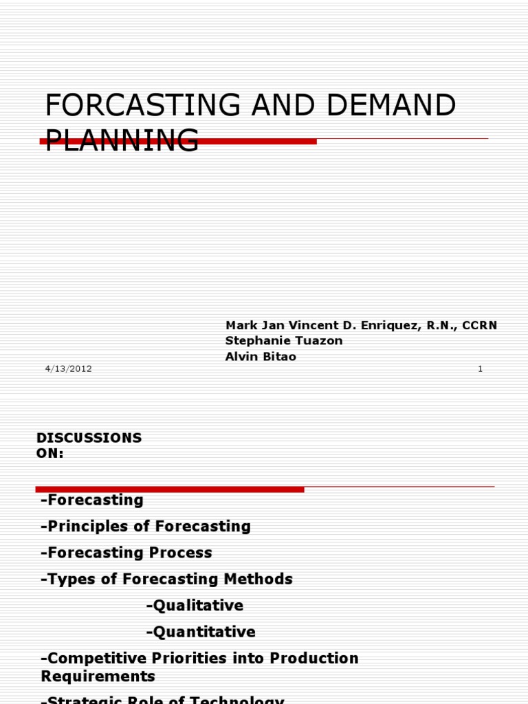 Effective Forecasting and Demand Planning | PDF | Business