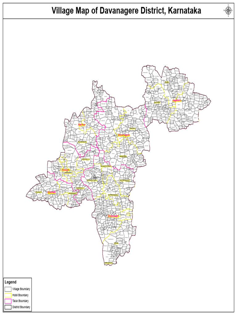 Davanagere District Village Map | PDF