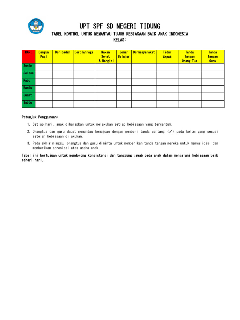 Upt SPF SD Negeri Tidung | PDF