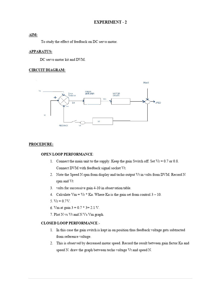 CS Lab Exp-2 To 6 | PDF | Feedback | Electrical Engineering