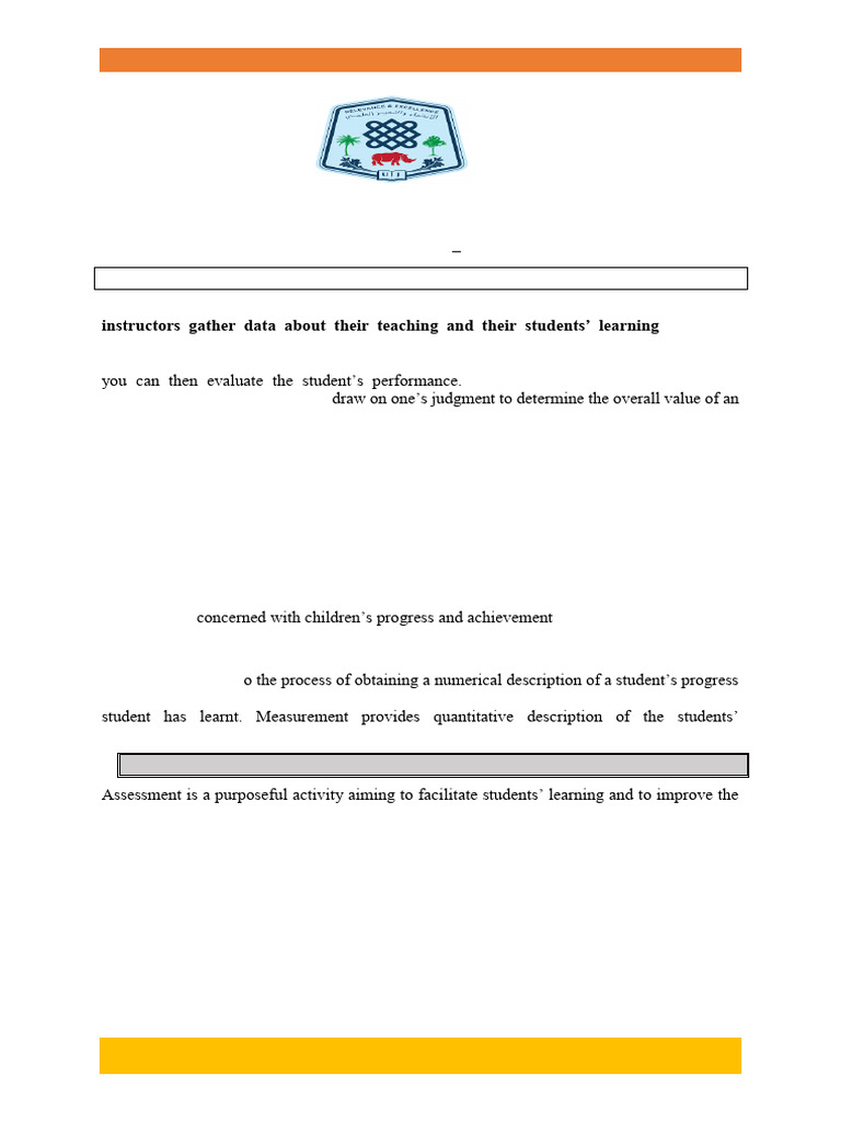 Understanding Educational Assessment Types | PDF | Educational ...