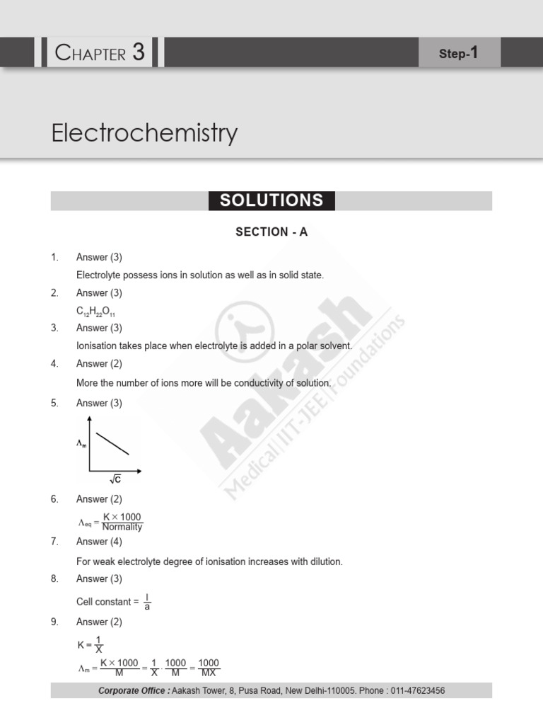 CLS ENG 24 25 XII Che Target 1 Level 1 Chapter 3 | PDF | Anode ...
