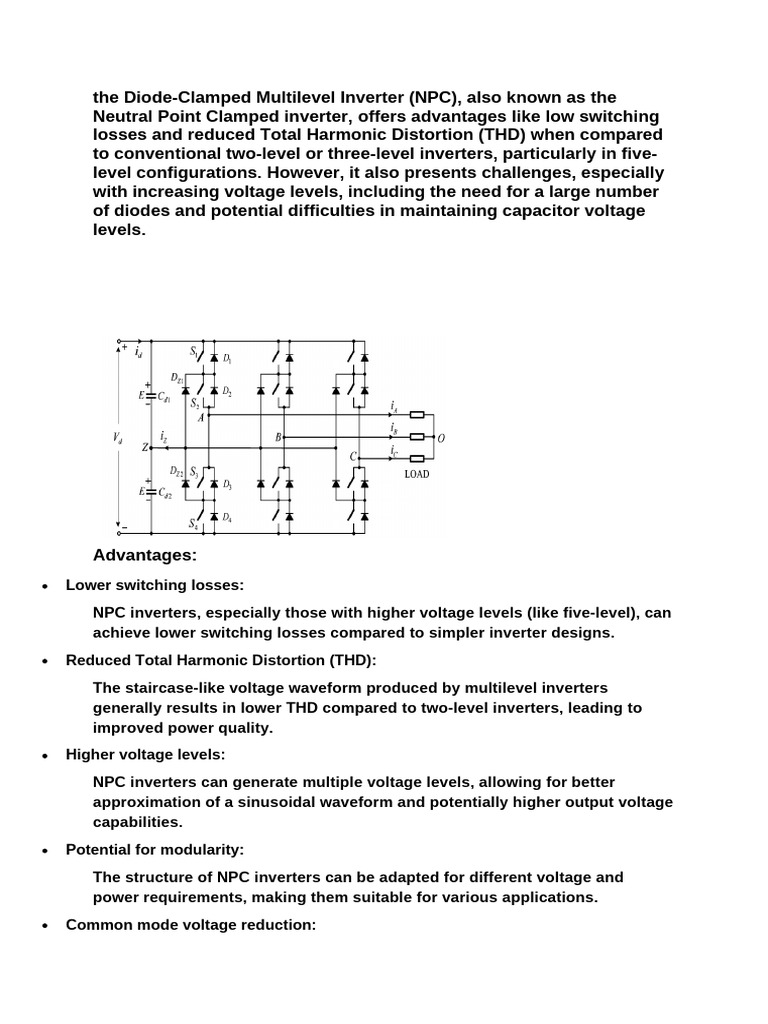 Advantages and Challenges of NPC Inverters | PDF | Power Inverter ...
