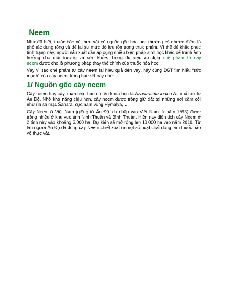 Neem | PDF