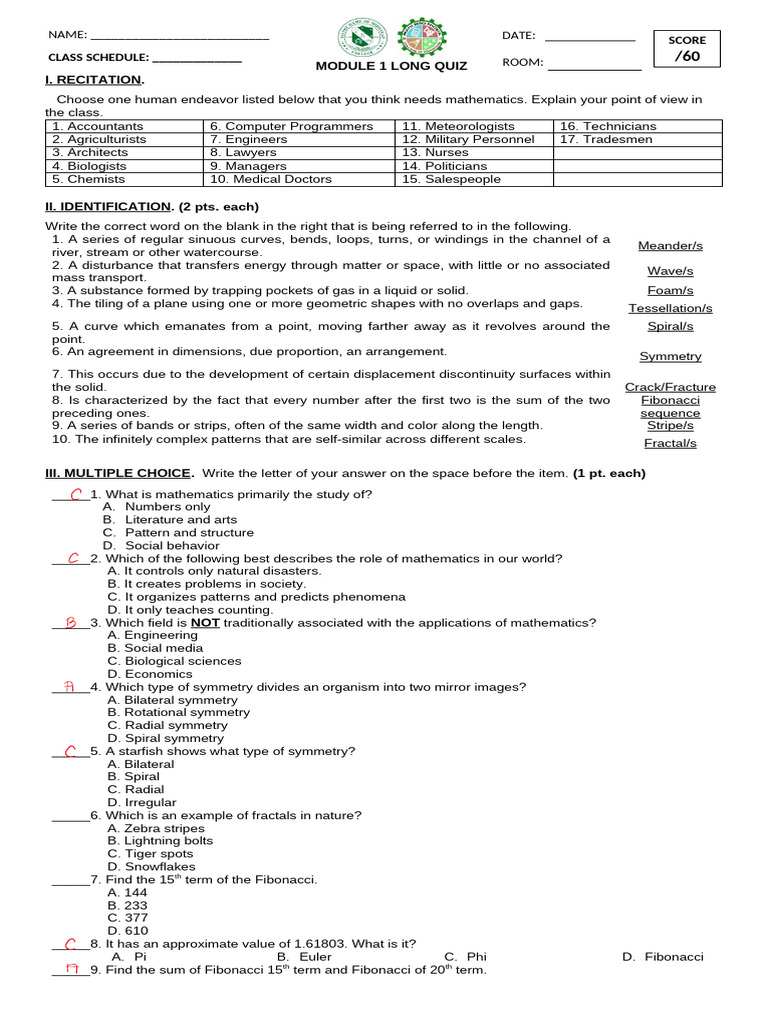 Inductive Pyramid Structure Quiz | PDF | Pattern | Mathematics