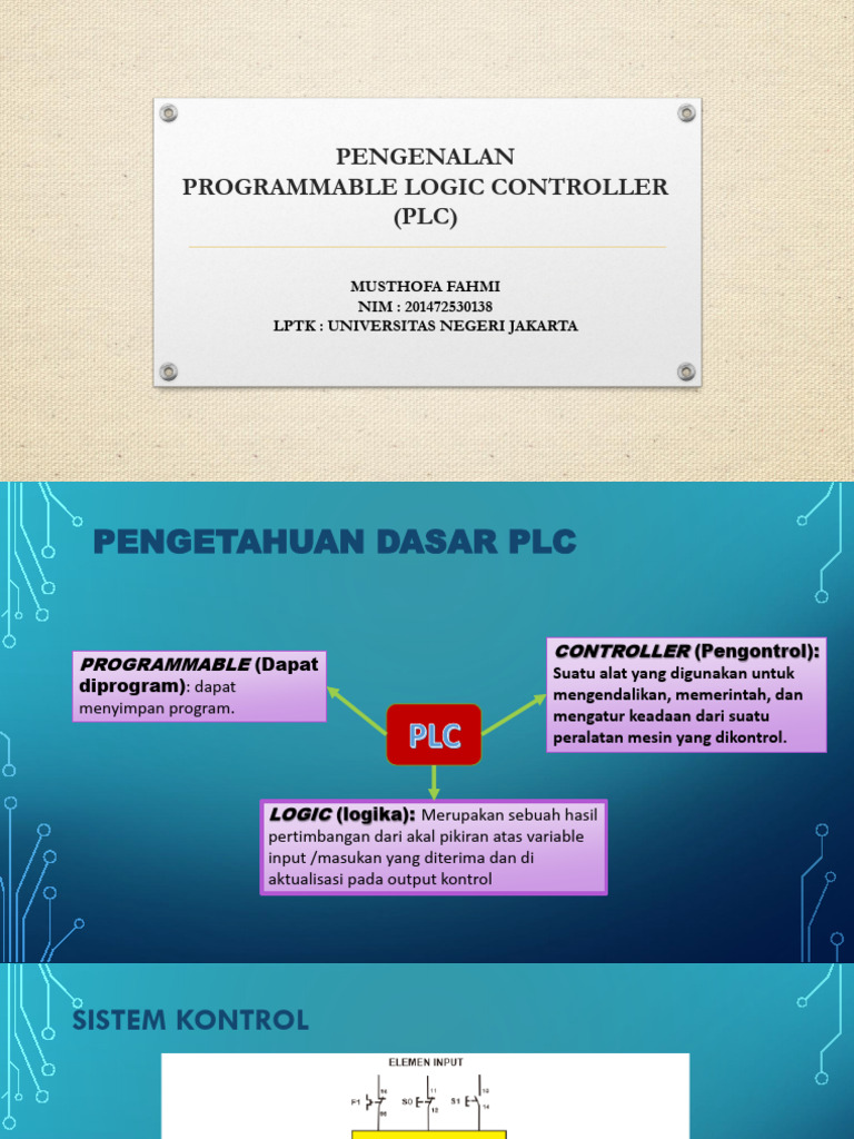 Pengenalan Dasar Programmable Logic Controller | PDF