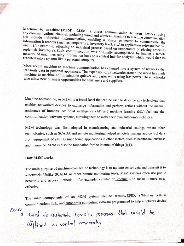 M2M Notes | PDF