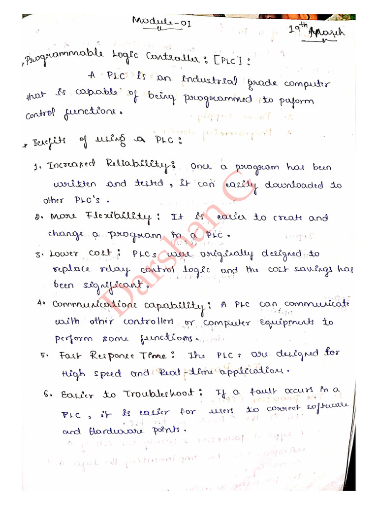PLC Complete Notes | PDF