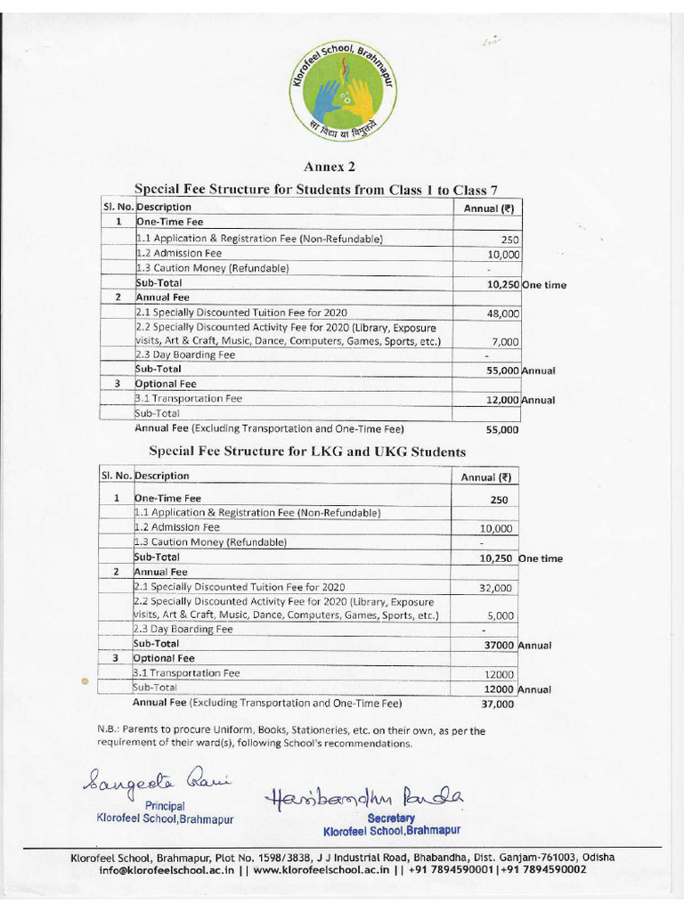 Fee Structure | PDF