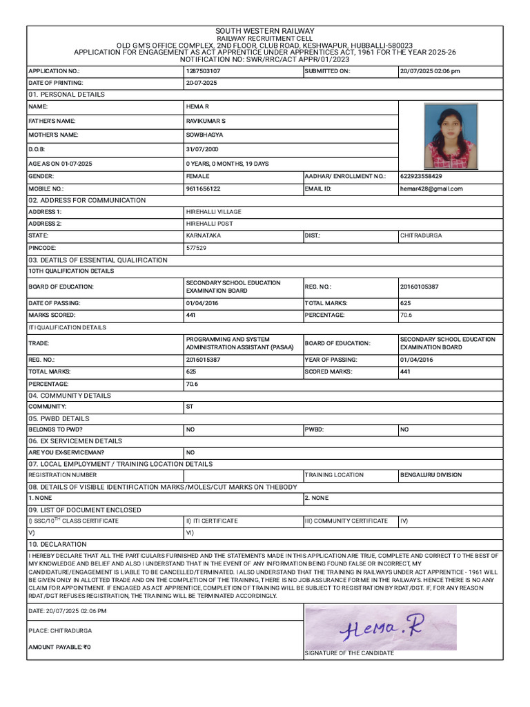 PASAA Apprentice Application 2025-26 | PDF