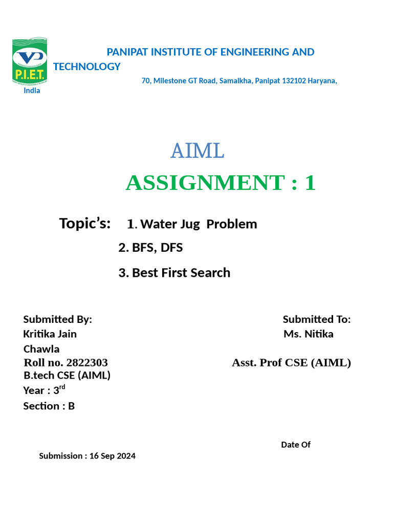 Front Page Format | PDF