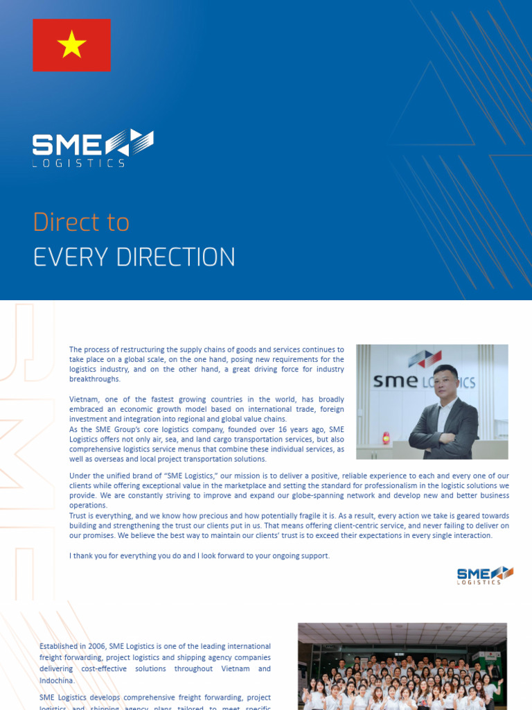 SME Company Profile 220811 | PDF | Cargo | Logistics