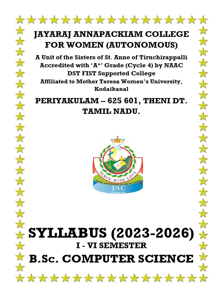 B.Sc. Computer Science Syllabus 2023-2026 | PDF | Computer Programming ...