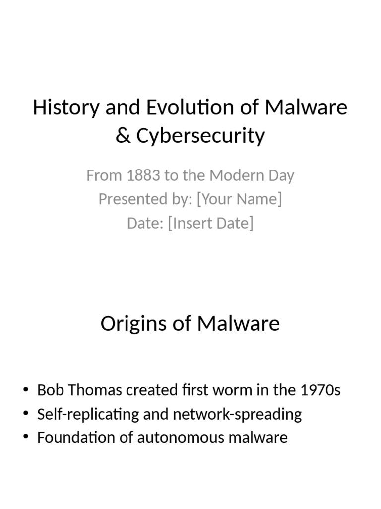 Evolution of Malware and Cybersecurity | PDF