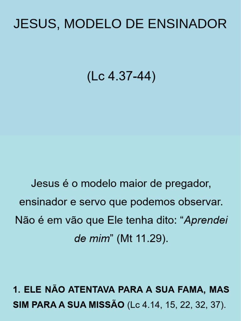Jesus como Modelo de Ensino e Missão | PDF