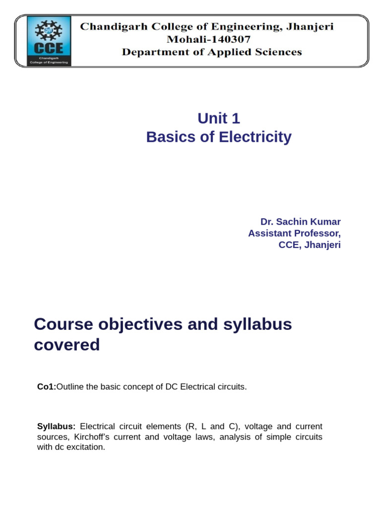 Basics of DC Electrical Circuits | PDF | Electrical Network | Voltage