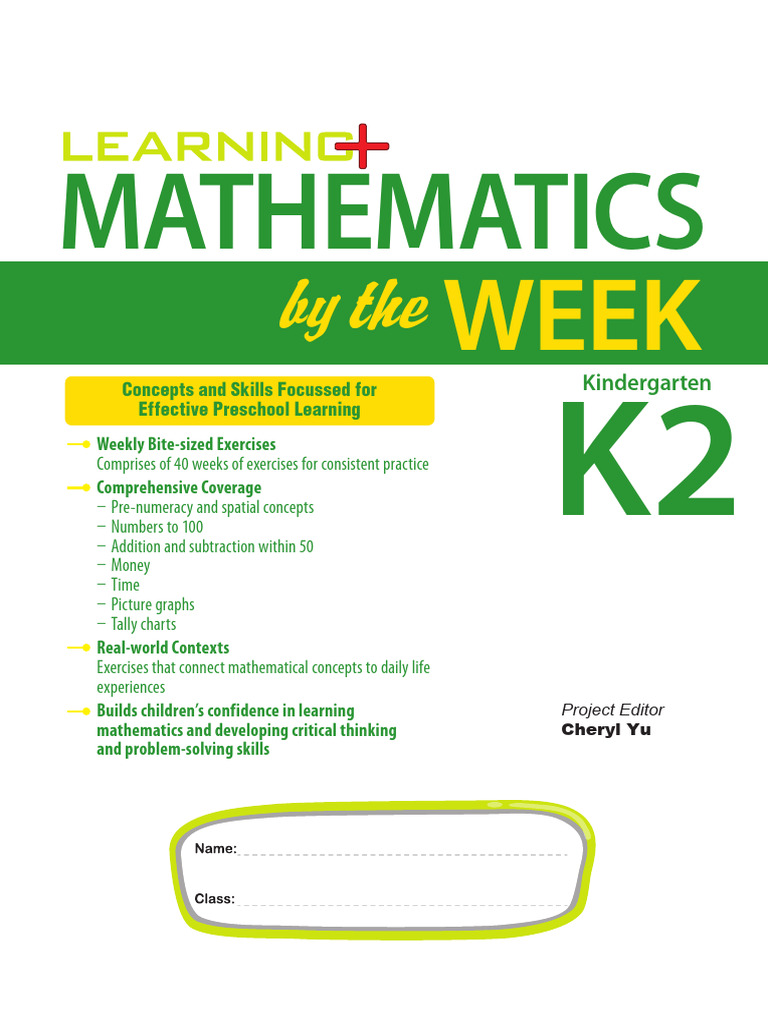 Learning+ Mathematics by The Week Kindergarten 2 - Sample Pages | PDF ...
