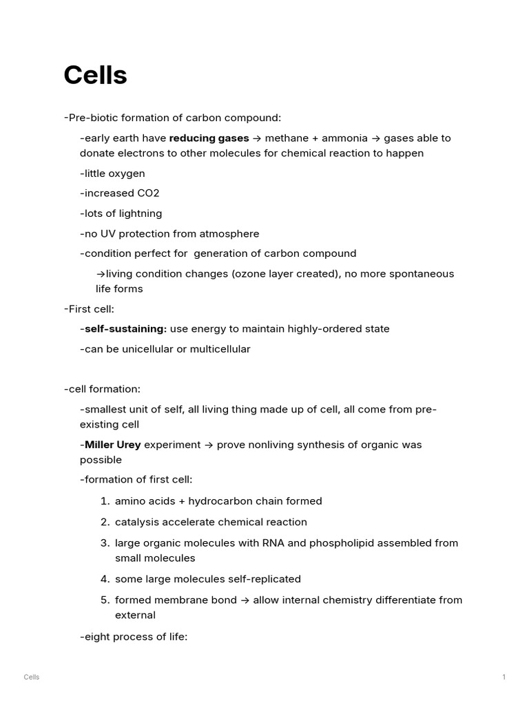 Formation and Structure of Cells | PDF | Cell (Biology) | Endoplasmic ...