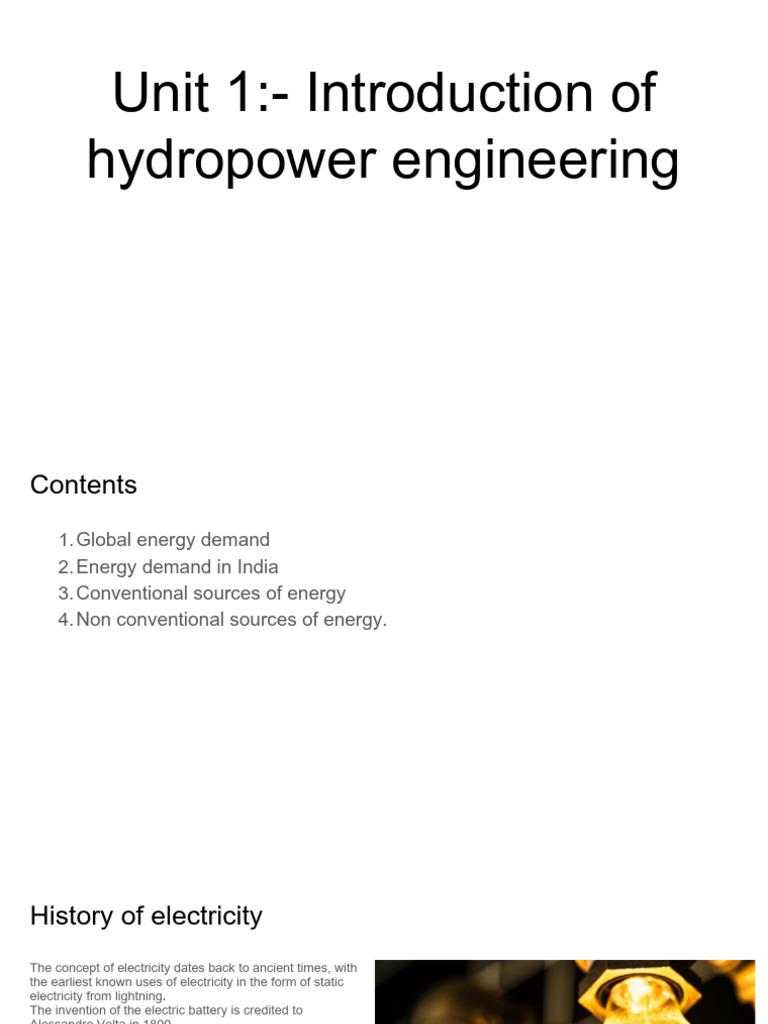 Hydropower Engineering Overview | PDF | Hydroelectricity | Power Station