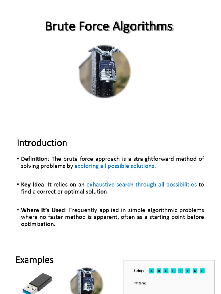 Understanding Brute Force Algorithms | PDF | Time Complexity | Algorithms