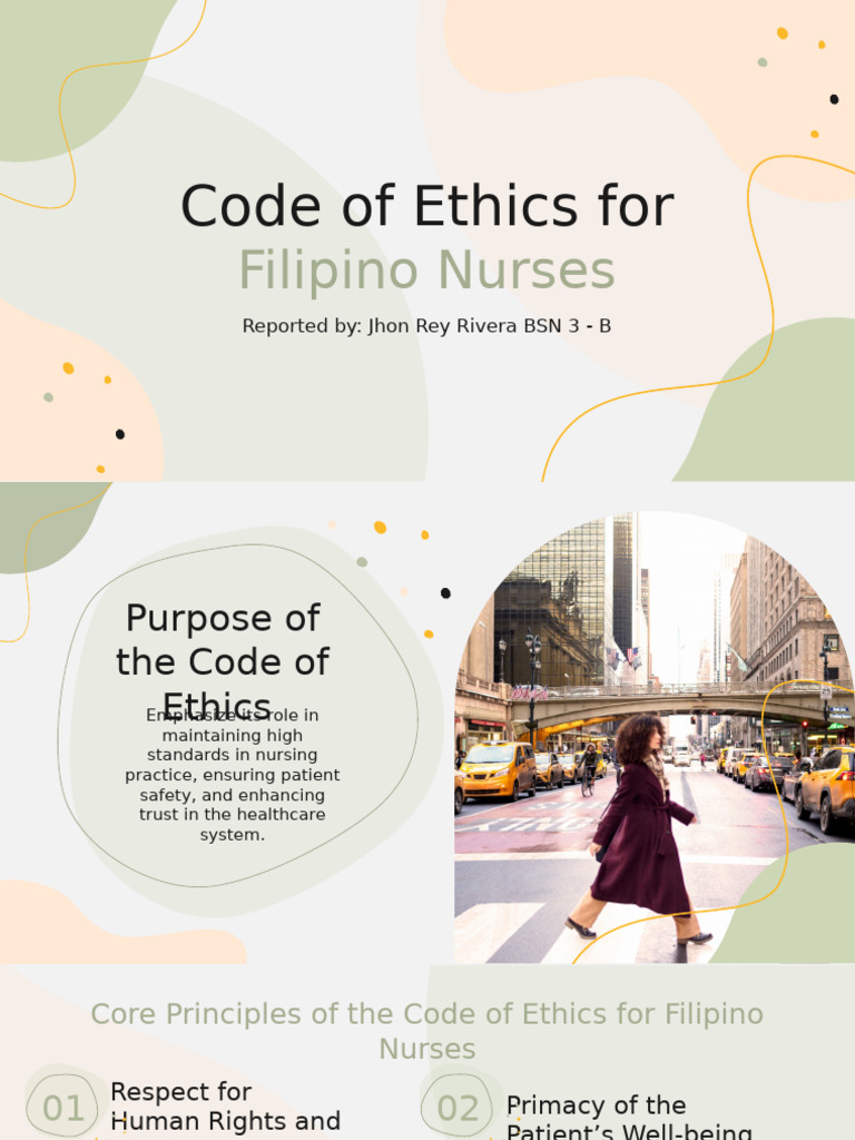 Code of Ethics for Filipino Nurses | PDF | Nursing | Integrity