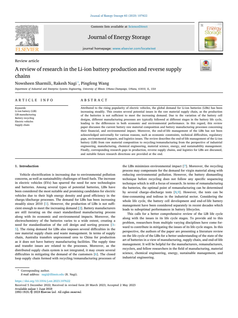 Li-Ion Battery Production Review | PDF | Lithium Ion Battery | Lithium