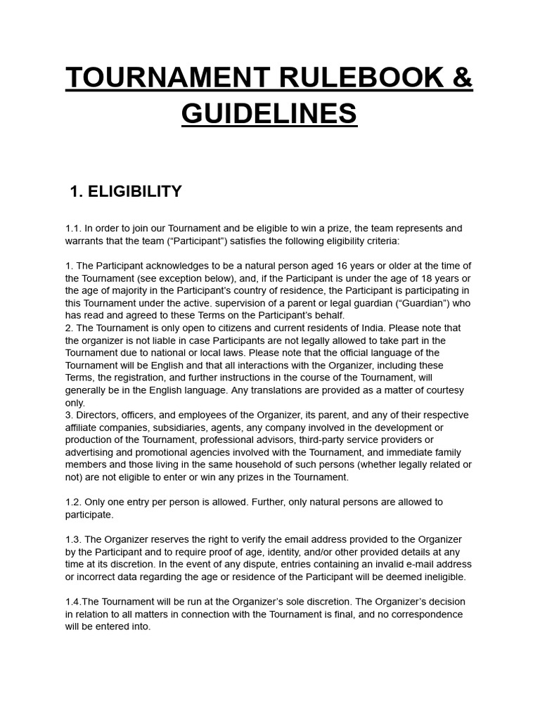 BGMI Tournament Rules & Guidelines | PDF | Medical Prescription | Drugs