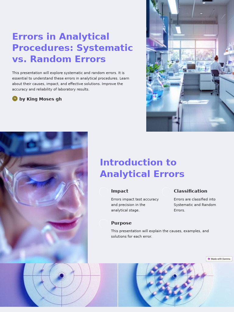 Errors in Analytical Procedures Systematic Vs Random Errors | PDF ...