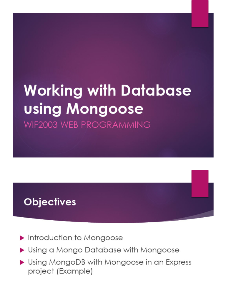 Introduction to Mongoose for MongoDB | PDF | Databases | Database Schema