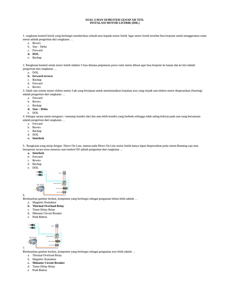 Instalasi Motor Listrik Kelas 12 | PDF