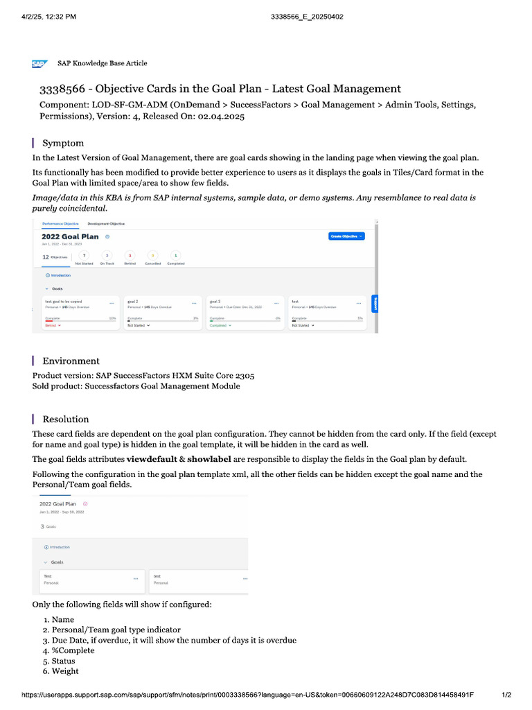 PM - Goal Tiles KBA | PDF