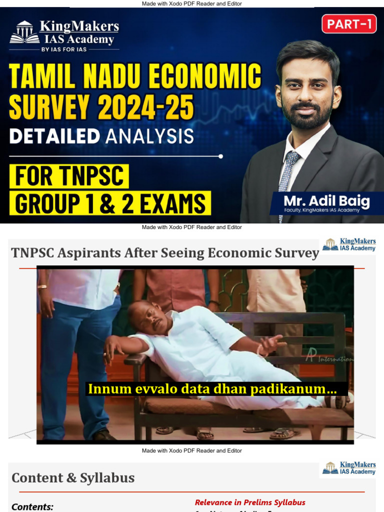 Tamil Nadu Economic Overview 2024 | PDF | Inflation | Agriculture