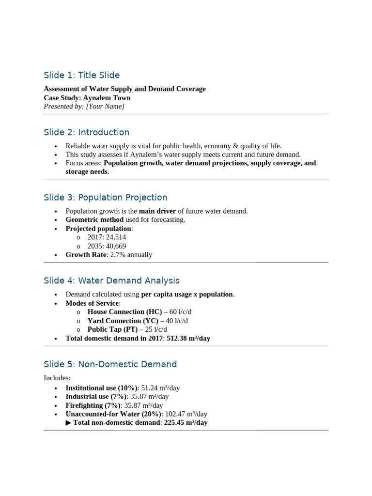 Slide 1: Title Slide: Presented By: (Your Name) | PDF